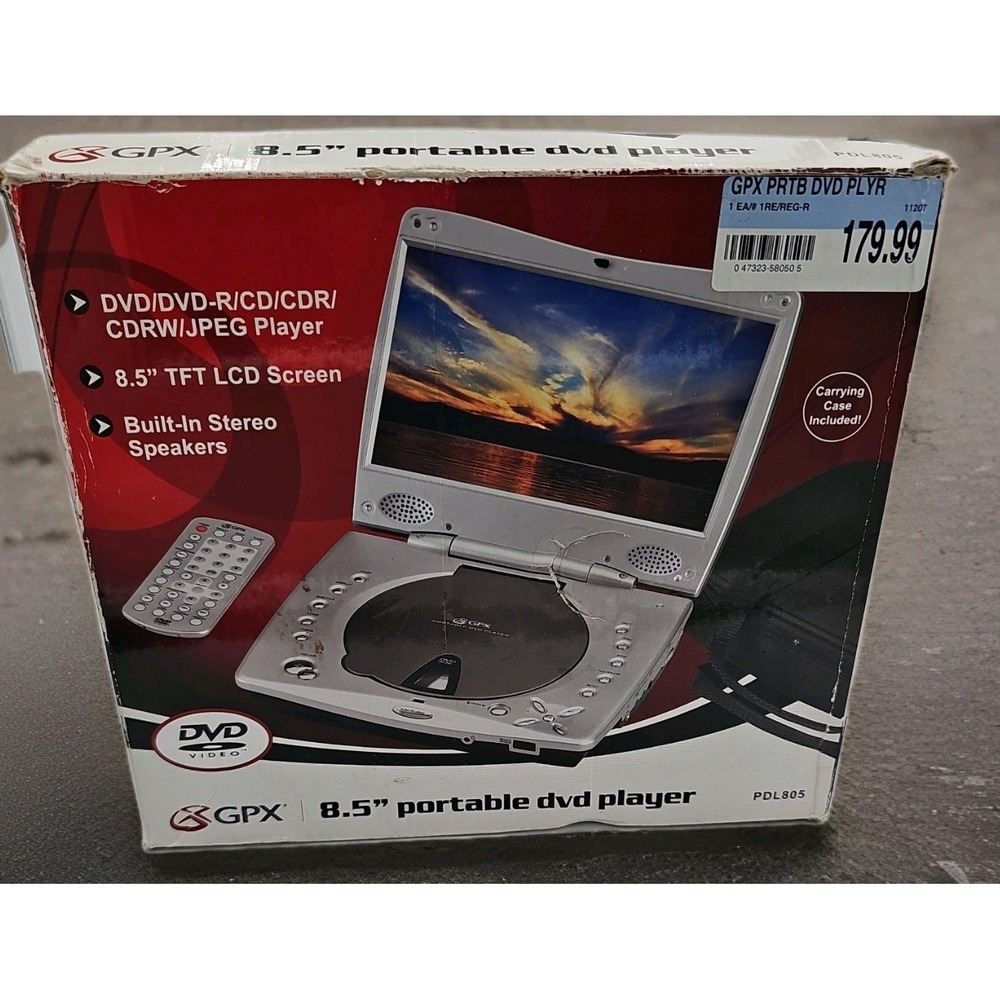 GPX PDL805 Portable DVD Player (8.5") New Open Box